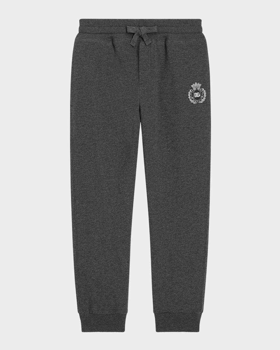 Boy's DG Cotton Melange Jog Pants, Size 8-